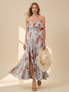 Zimmerman Roselight Frill Maxi Dress Size0